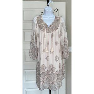OneSeptember Long Sleeved Boho Baby Doll Dress